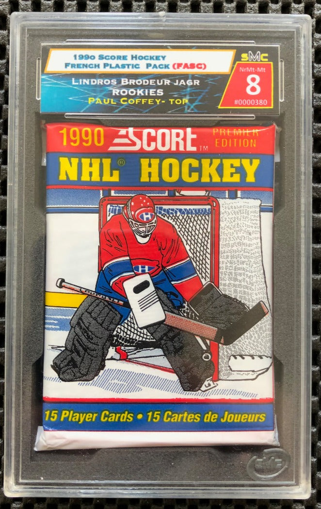 1990 SCORE HOCKEY FRENCH PACK (P. COFFEY-TOP) SMC 8