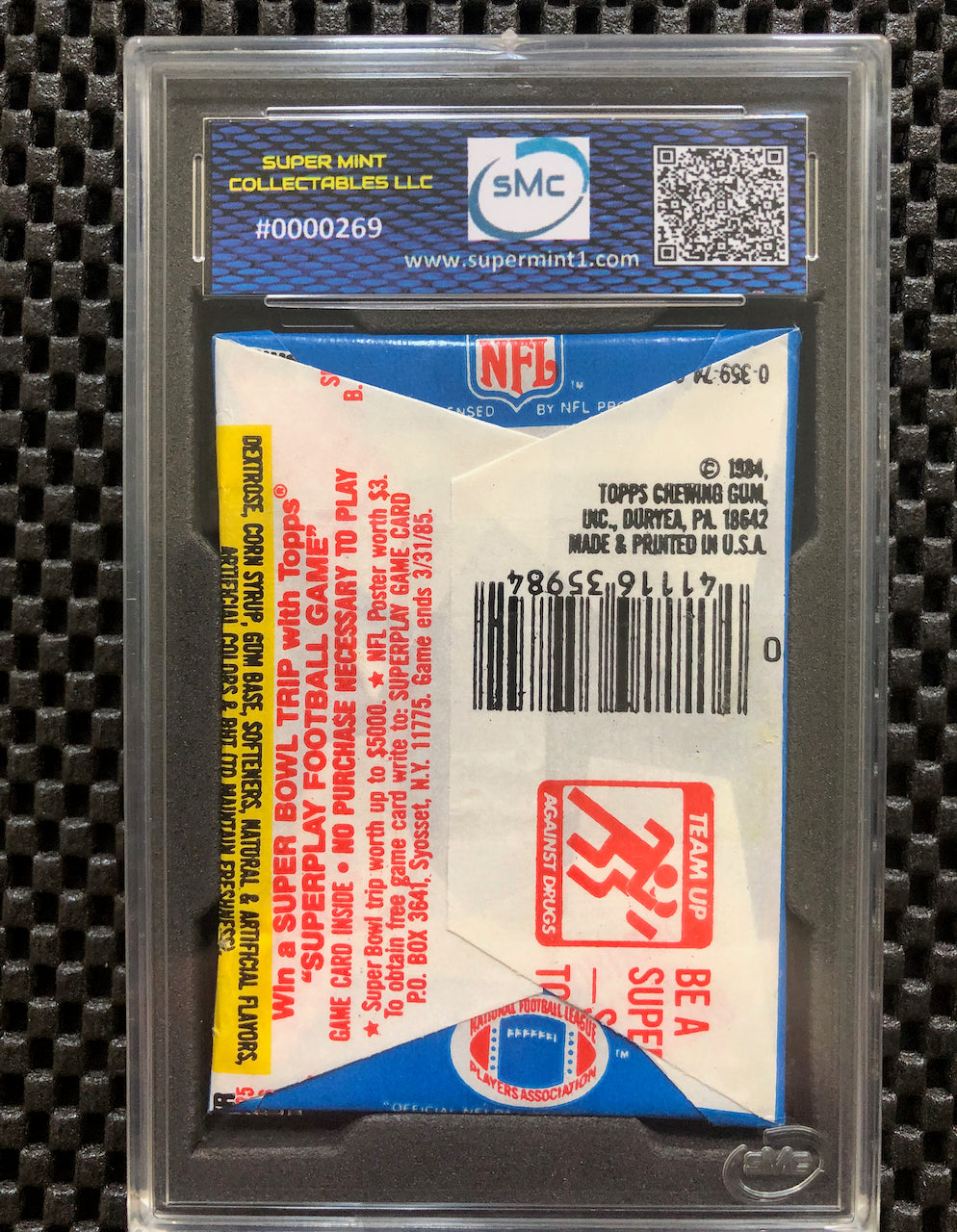 1984 TOPPS FOOTBALL WAX PACK SMC 8.5