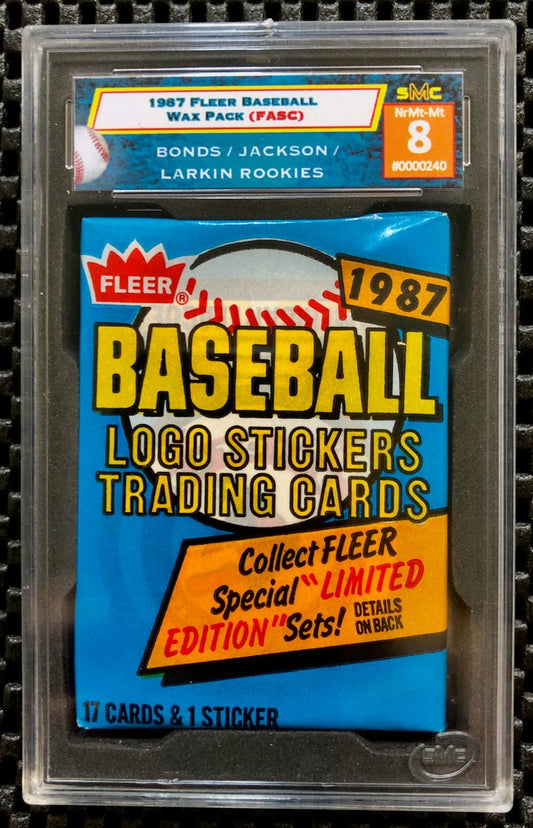 1987 FLEER BASEBALL WAX PACK SMC 8.5