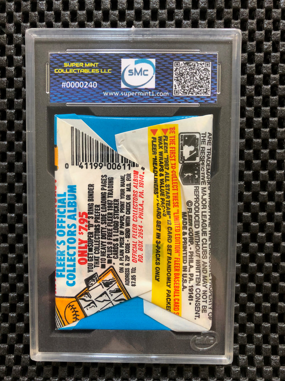 1987 FLEER BASEBALL WAX PACK SMC 8.5