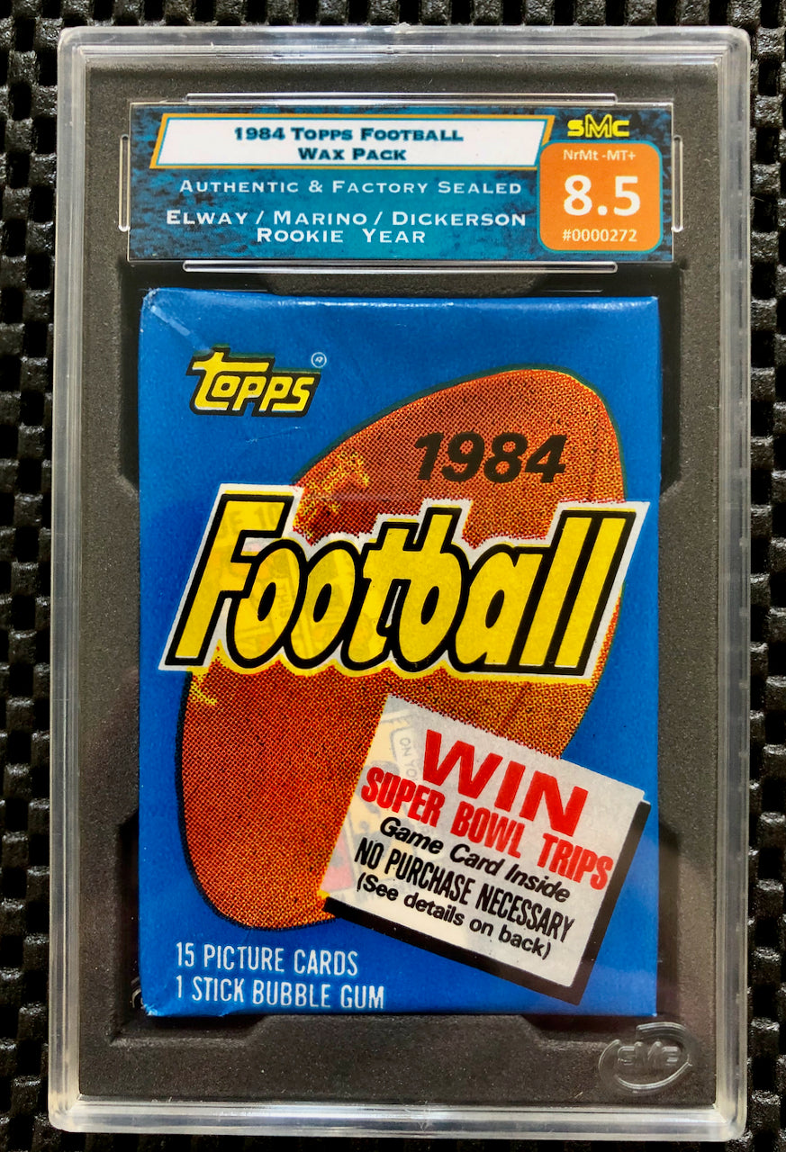 1984 TOPPS FOOTBALL WAX PACK SMC 8.5