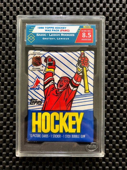 1989 TOPPS HOCKEY WAX PACK SMC 8.5